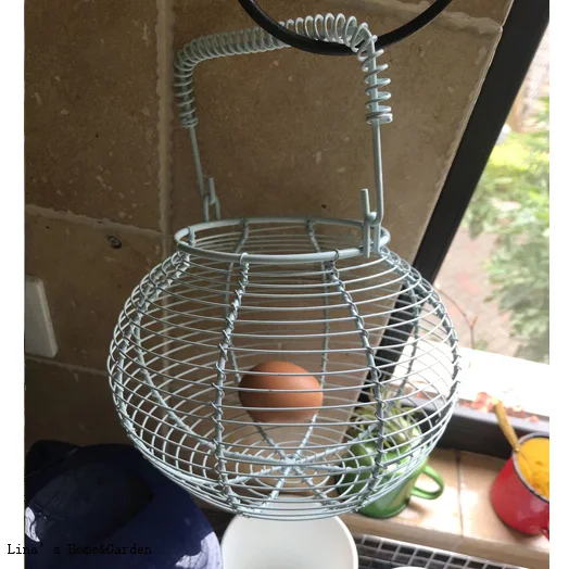 Плетеная вручную металлическая корзина для яиц оптом|wire egg basket|egg basketwholesale baskets |