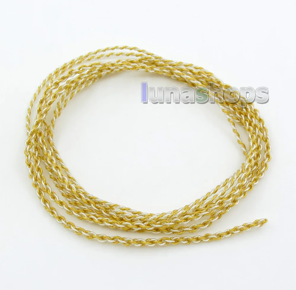 

Semi-finished Extremely Soft PVC OCC Golden + Silver Plated Mixed Bulk DIY Earphone Cable Wires LN005914