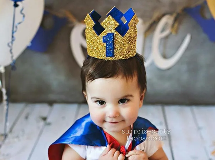 2018 New Coming Princess party photo prop headband Brithday Crown Headband First Birthday 20Pcs/lot |