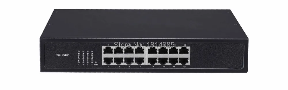 Коммутатор POE с 16 портами питания портов для ip-камеры беспроводной точки доступа