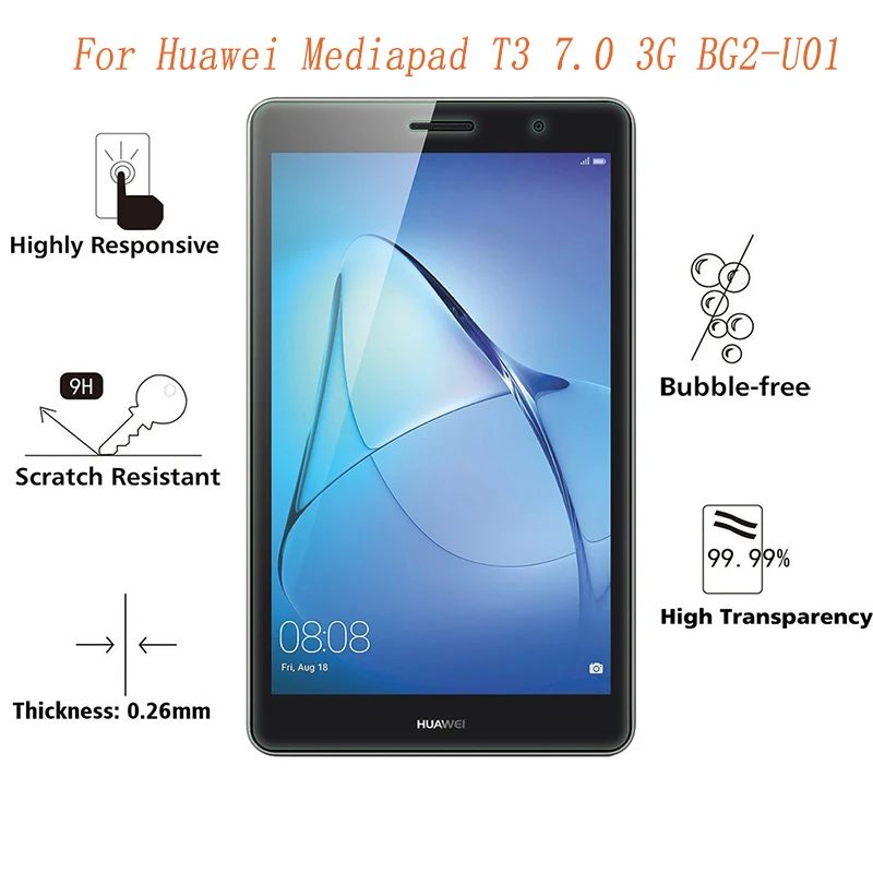 Защитный экран 9H для Huawei Mediapad T3 7 0 закаленное стекло 3G BG2-U01 4G/3G дюймов Защитное