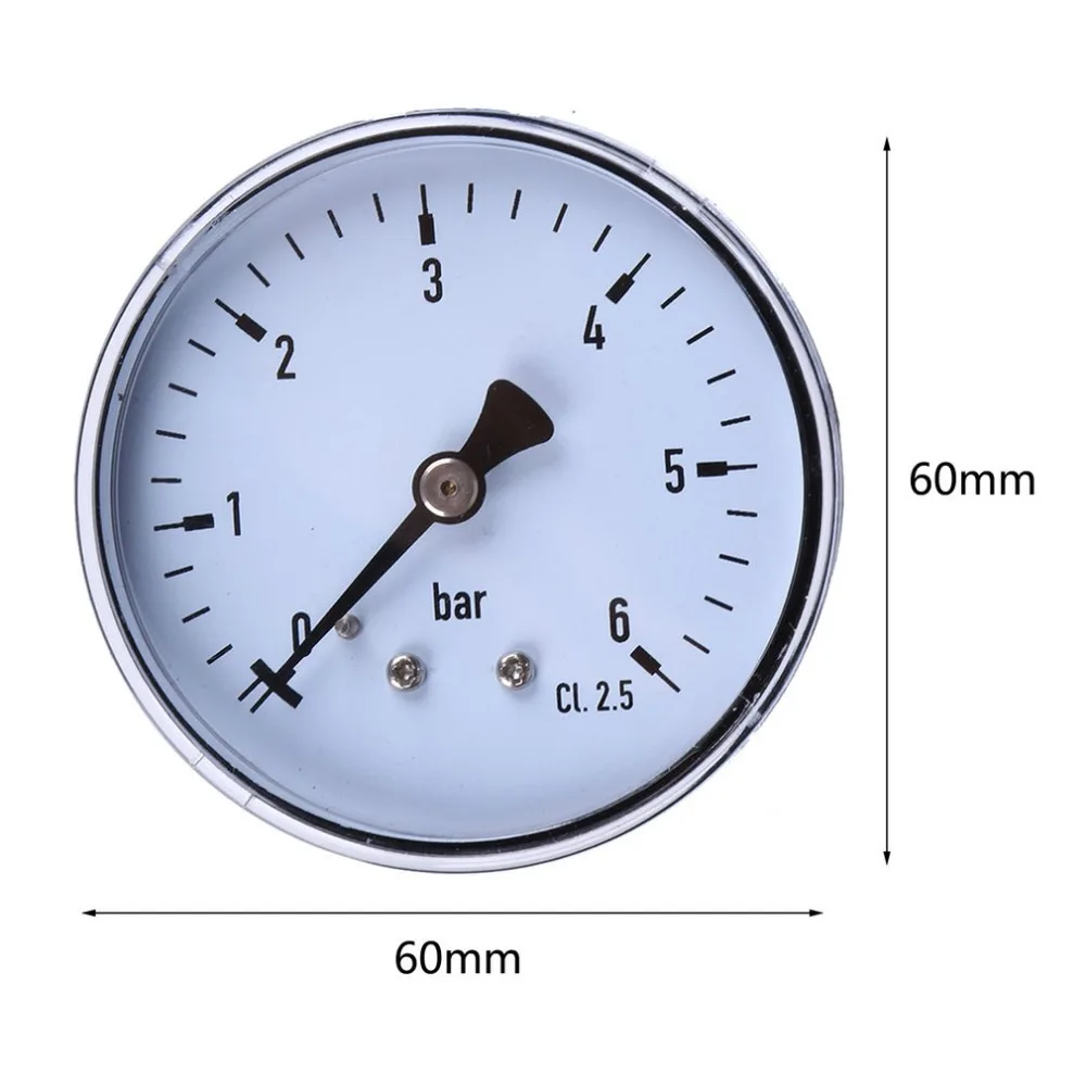 1/4 Inch NPT 6 Bar 80 PSI Round Pressure Gauge Gas liquid Accuratery Hydraulic Manometer Measuring Tool | Инструменты