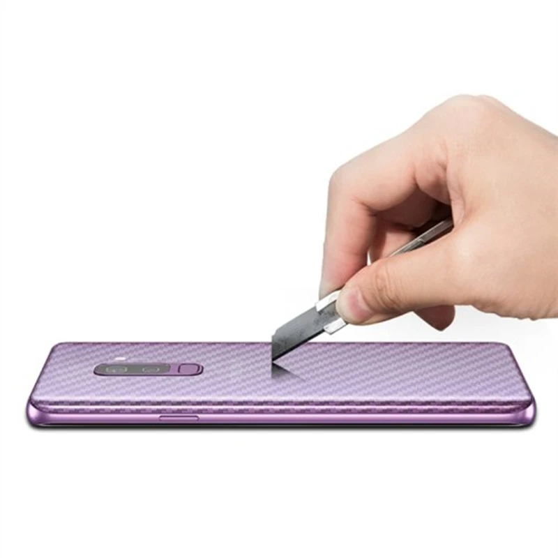 2 шт пленка наклейка полное покрытие для samsung Galaxy S7 Edge S10 S9 S8 Plus Note 9 8 Note9 A5 углеродное волокно задняя защита экрана