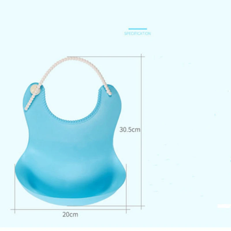Washable Waterproof Cute Baby Soft Feeding Silicone Bib Saliva Dripping Kid Infant Lunch Bibs Food Catcher Pocket | Детская одежда и