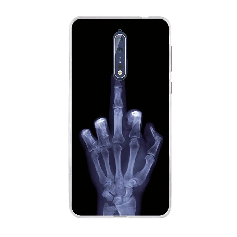 3D стерео ТПУ чехол для Nokia 8 5 3 дюйма рельефный окрашенный узор задняя защита