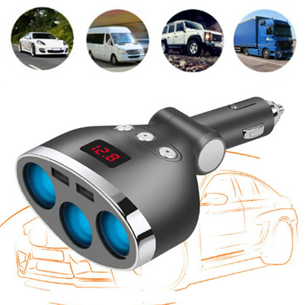 3 способа автомобиля Универсальный USB Зарядное устройство для сигарет розетка