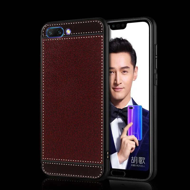 Чехол для Huawei honor 10 кожаный чехол 5 84 дюйма мягкий черный силиконовый COL-AL00 AL10 TL00 TL10