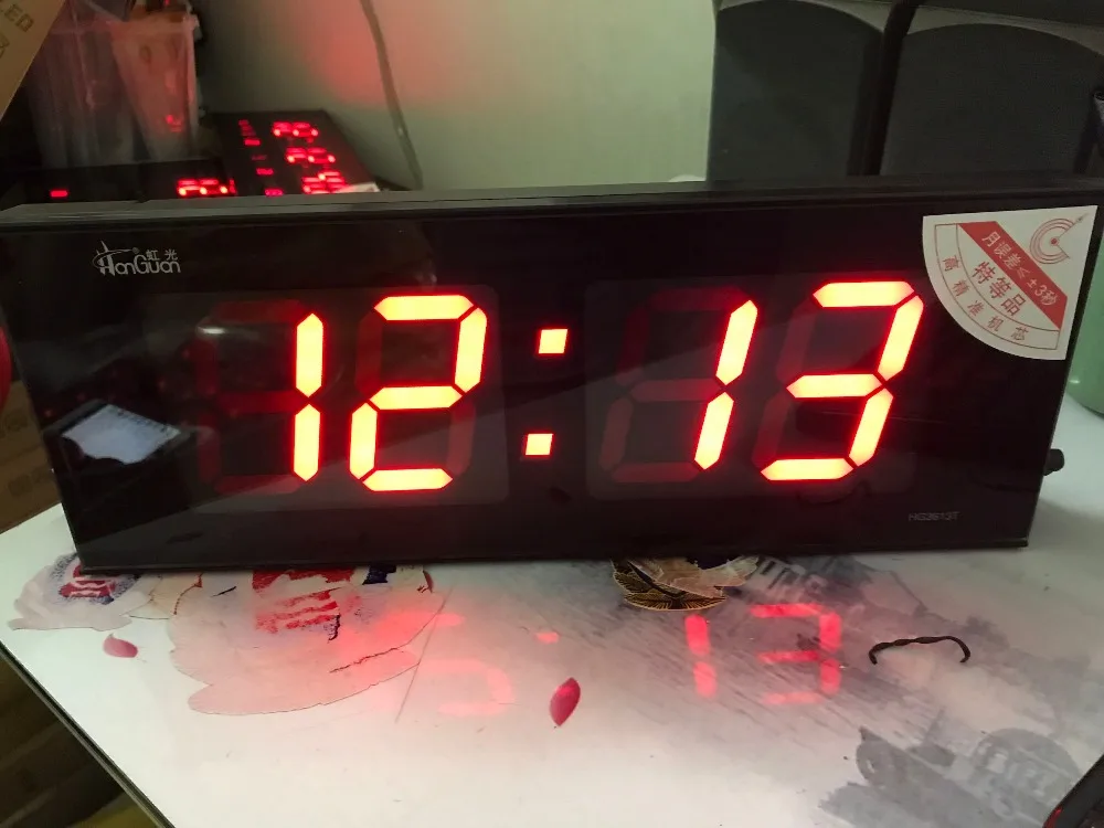 Большие светодиодные цифровые настенные часы с большими цифрами для гостиной, двойное использование настольных и подвесных украшений с люминовой подсветкой.