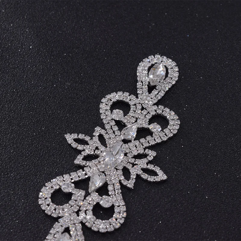 10 шт. Стразы хрустальные цветочные аппликации украшения для свадебного платья