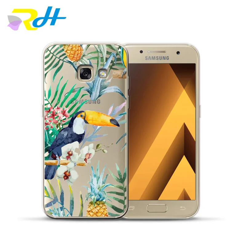 Мягкий чехол из ТПУ для Samsung Galaxy A7 2018 с тропическим рисунком A 10 20 30 40 50 70 A6 A8 Plus |