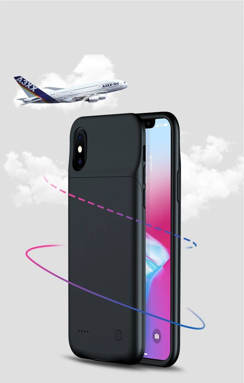 Чехол для аккумулятора для iPhone 6, 7, 8, 6s Plus, X, XS, Max, XR, чехол для зарядного устройства, Внешний чехол для зарядки