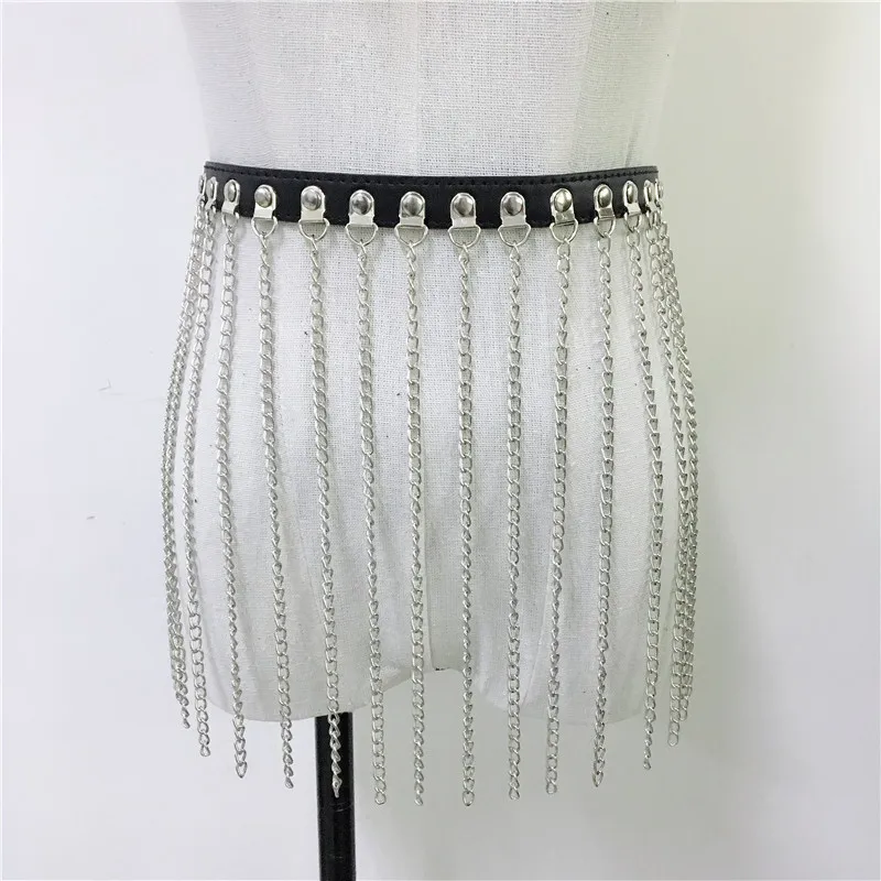 Ремень из искусственной кожи Женский пикантный модный пояс с металлической