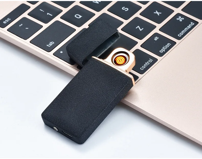 Оригинальность металла двухсторонний точечный детектор дыма Usb зарядка электрическая зажигалка мужской подарок