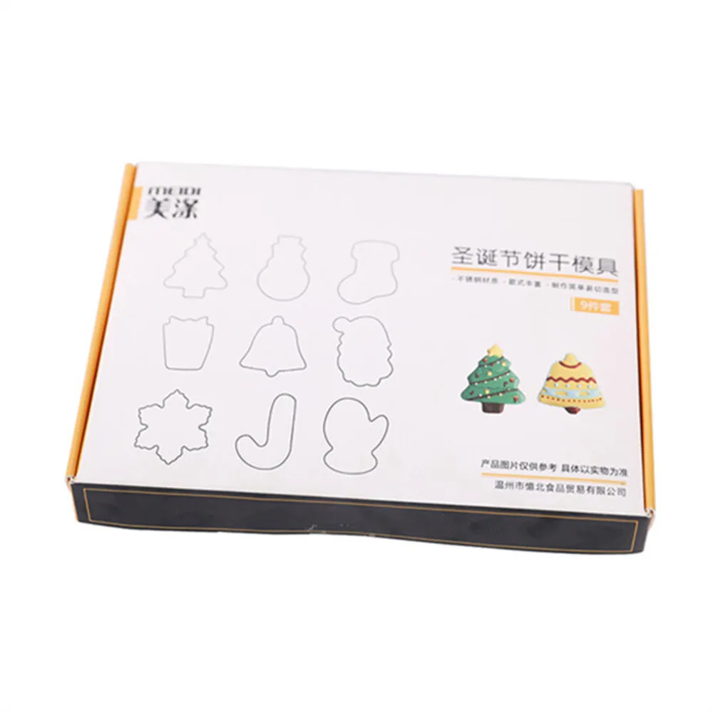 

8pcs Christmas Cookie Cutters Set Moldes Para Galletas De Navidad Stainless Steel Food Grade Snowman Cookies Cutters Tool