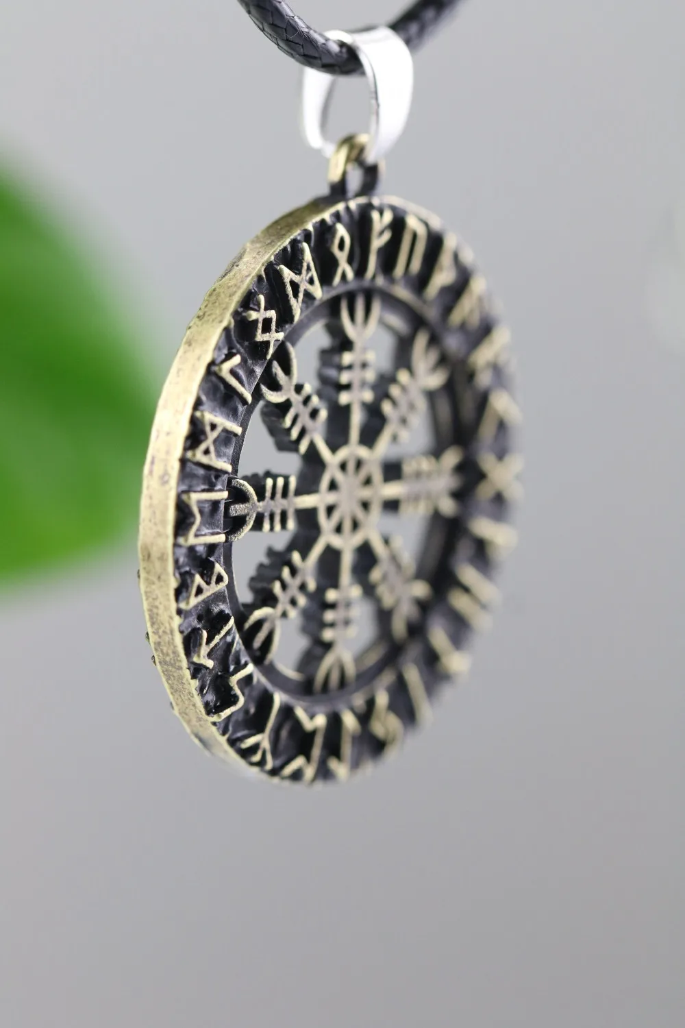 LANGHONG 1 шт. нордическая Руна амулет кулон ожерелье Vegvisir подвеска с компасом Рунический нордический талисман Подвеска Ожерелье
