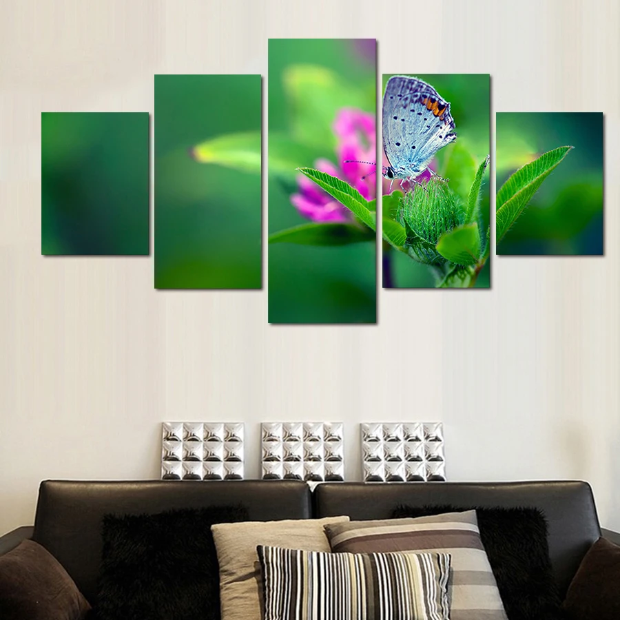 5PCS Green Plants Canvas Wall Art Decor Painting Picture Print From Photo On Home For The House | Дом и сад
