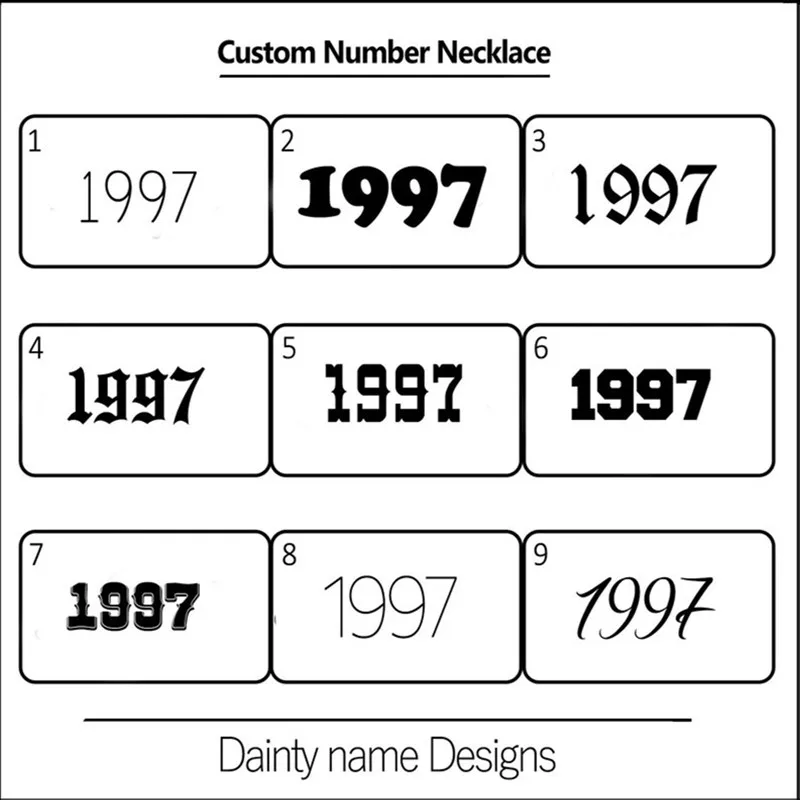 Ожерелье с любым номером на заказ ожерелье готической датой персонализированное