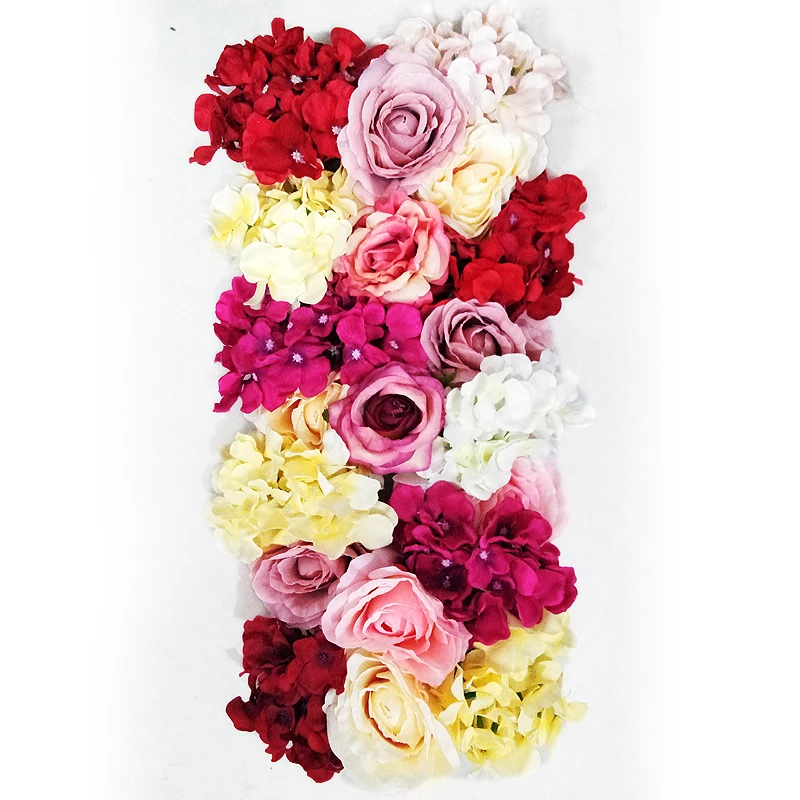 30x100cm arch flower Высокое качество искусственный цветок стены свадебное украшение арки центральный фон стол центральный цветок шар задний план Декор - Цвет: 30x100cm arch flower