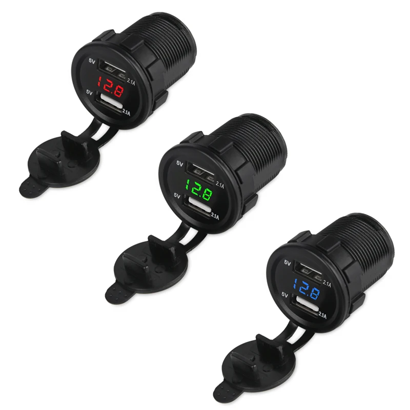 Urbanroad 5V 2.1A двойной USB автомобильный прикуриватель для мотоцикла зарядное