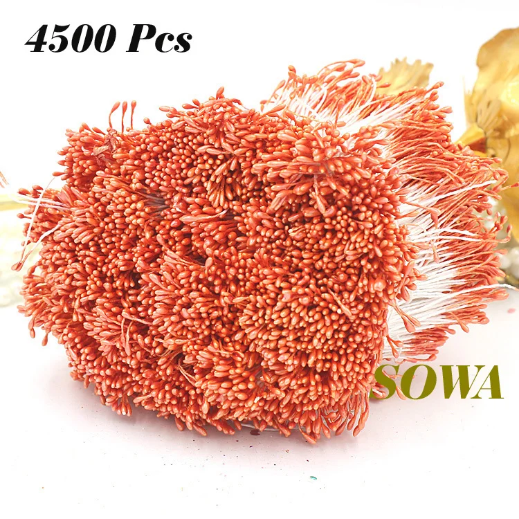 Оптовая продажа новый размер 1 мм милый апельсиновый цвет цветочное украшение