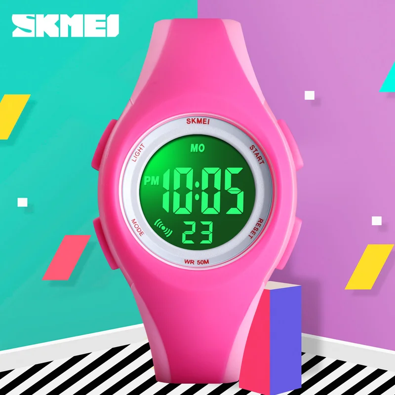 SKMEI спортивные детские часы цифровые модные много цветов для детей 5 бар