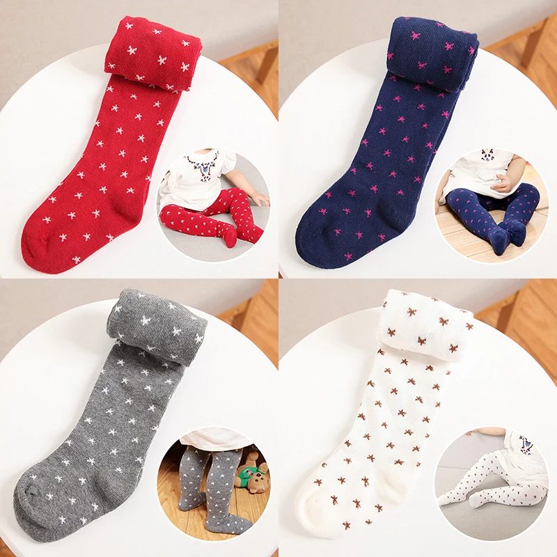 Новинка колготки для младенцев милые хлопковые чулки девочек сезон весна-осень