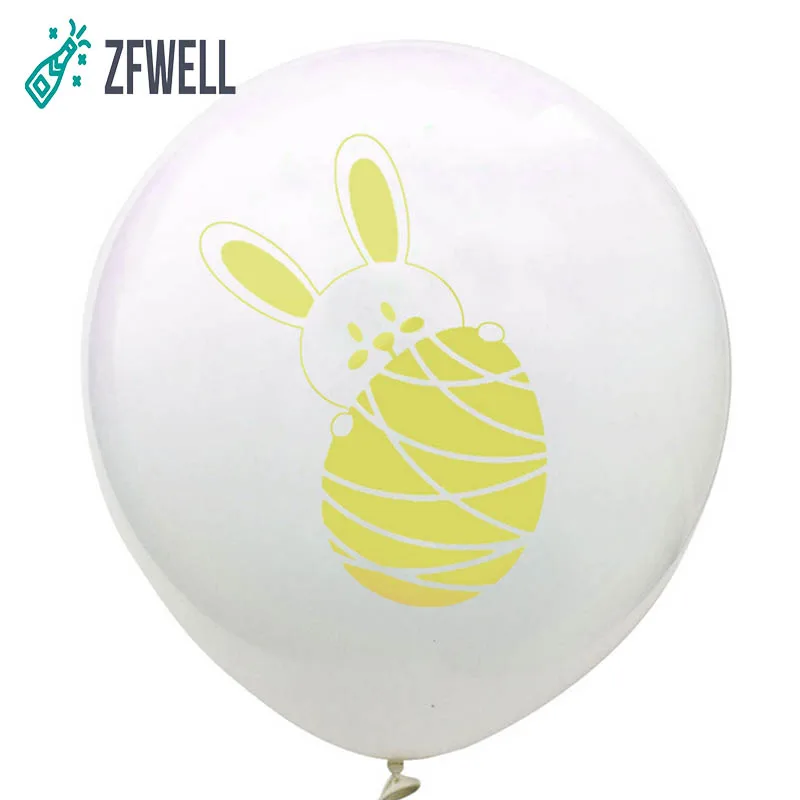 ZFWELL12pz/lotEaster 12 дюймов розовый синий желтый мультфильм кролик латексный воздушный