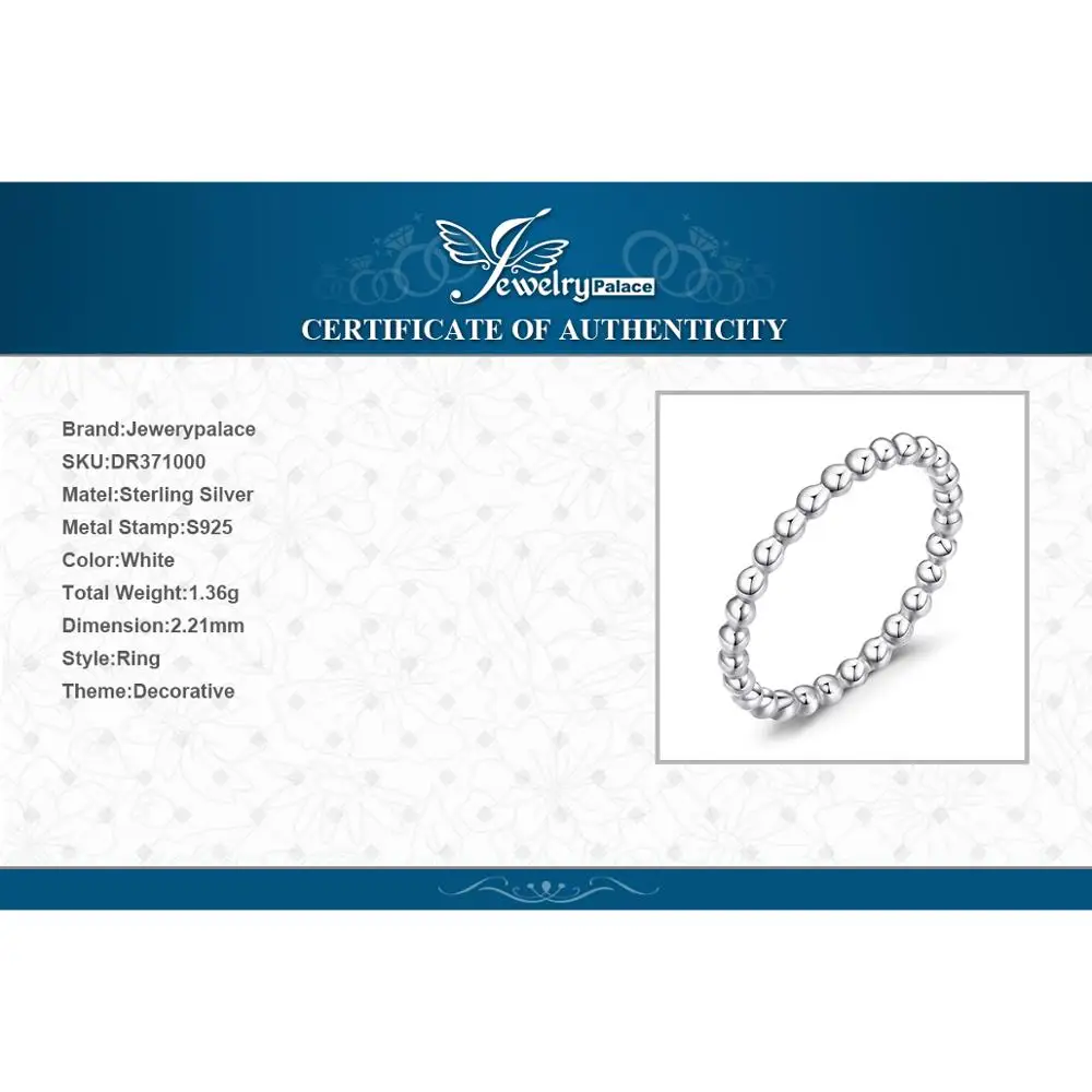 Jewelrypalace стерлингового серебра 925 Bubble сердце укладки кольцо подарок обручальные