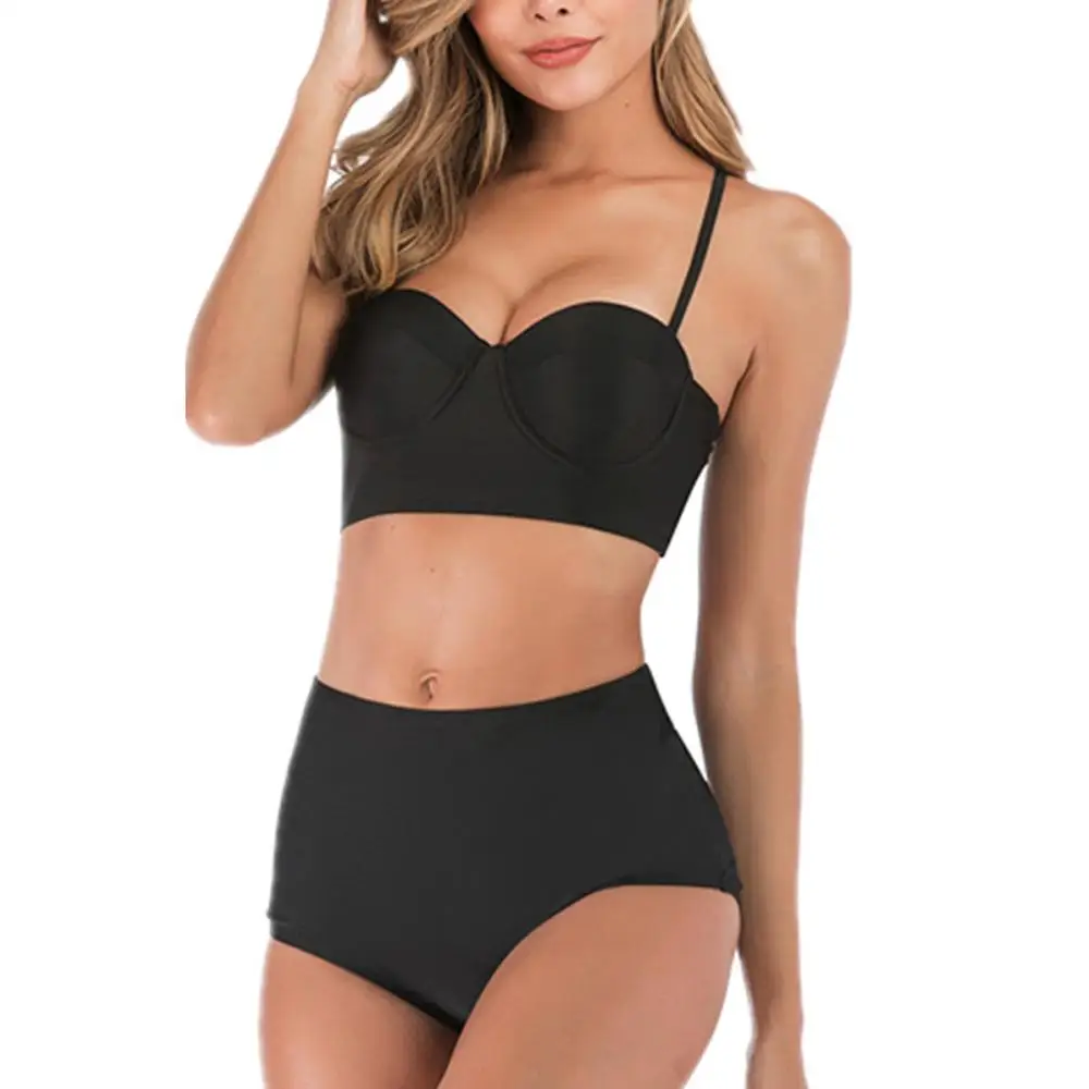 Женский сексуальный бикини купальник с высокой талией комплект для пляжа 2019| |