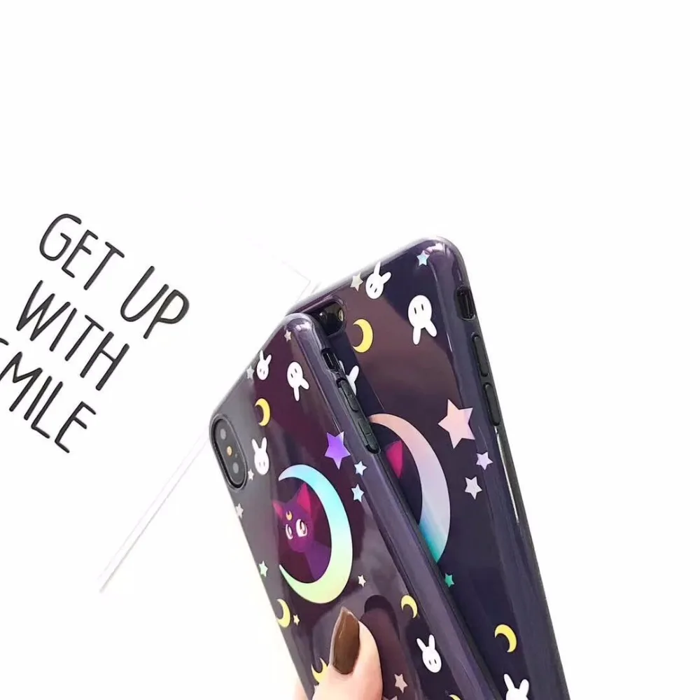 Super Cute Shimmering Powder Laser Starry Sky Luna Cat Rabbit High Quality IMD TPU Case Cover For Iphone6 6S 7 7S 8 6P 7P 8P X |