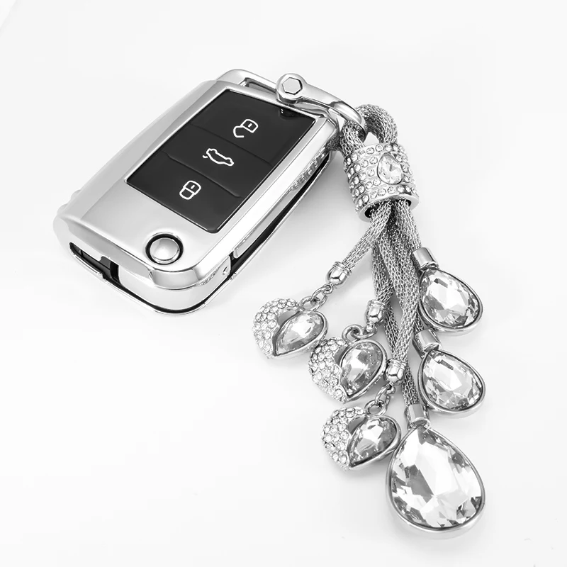 Мягкий ТПУ водонепроницаемый чехол для автомобильного ключа VW Polo Golf 7 Skoda Octavia Karoq