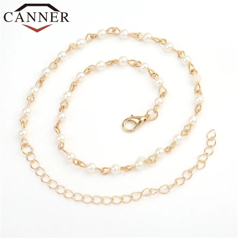 CANNER Простые Модные Белые бусы цепочка чокер короткое ожерелье имитация жемчуга
