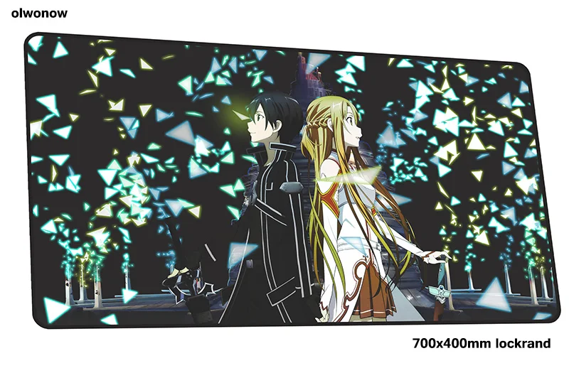 Коврик для мыши Sword Art онлайн Лучший продавец 700x400x2 мм коврик для мыши notbook игровой коврик для мыши большой коврик для мыши стол для компьютера padmouse - Color: Size 700x400x2mm
