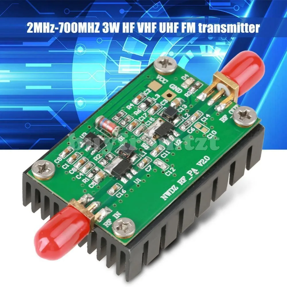 2 МГц-700 МГц 3 Вт HF VHF UHF FM передатчик RF усилитель мощности для любительского радио |
