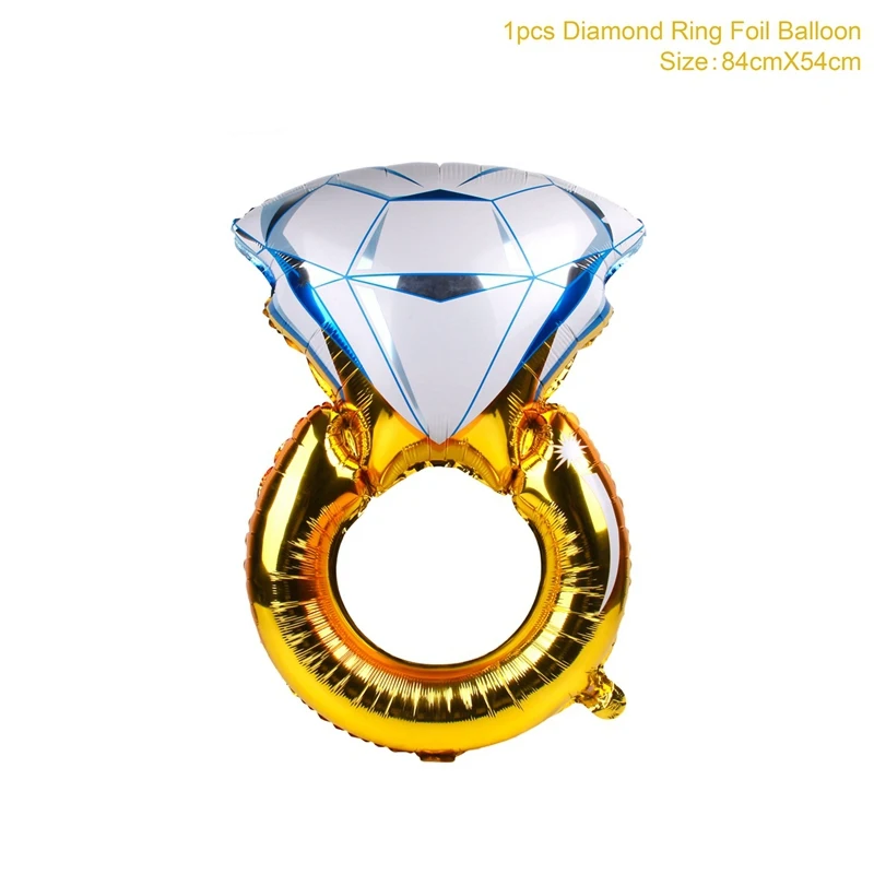 Diamond Ring Foil Ba QIFU ко дню рождения для взрослых украшения для свадебных мероприятий команды, с надписью "Bride To Be" Декор курица вечерние свадебные душ девичник вечерние украшения - Цвет: Diamond Ring Foil Ba