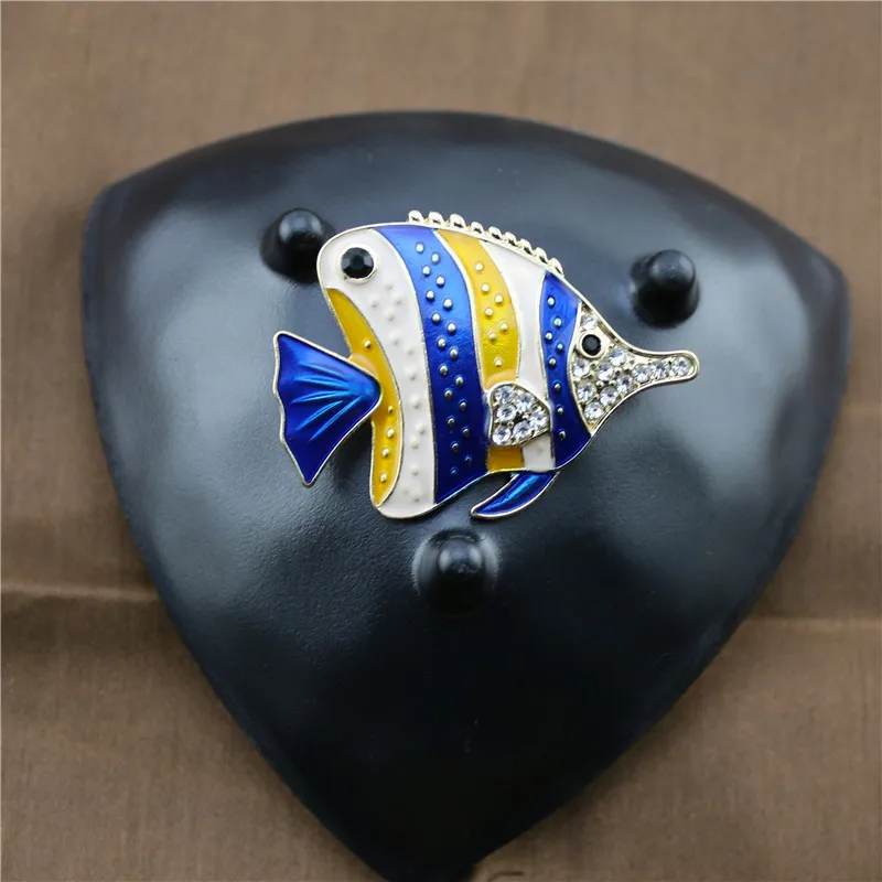 Эмаль для всего тела морской мир стиль тропическая рыба мода инкрустированные