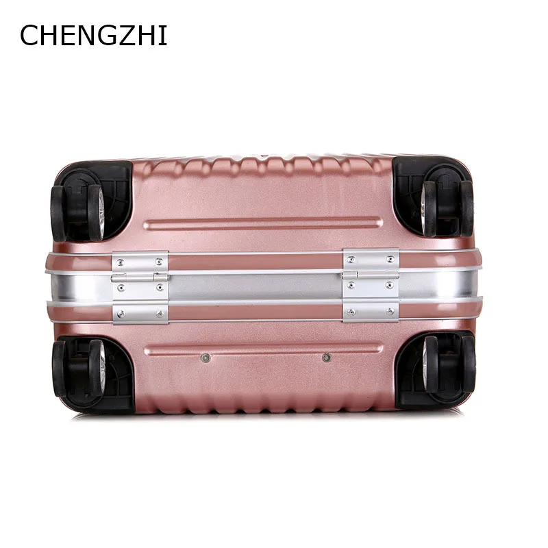 CHENGZHI 18 дюймов ABS+ PC для мужчин и женщин бизнес чемодан на колёсиках Spinner Тележка Чемодан кабина дорожные сумки на колесах