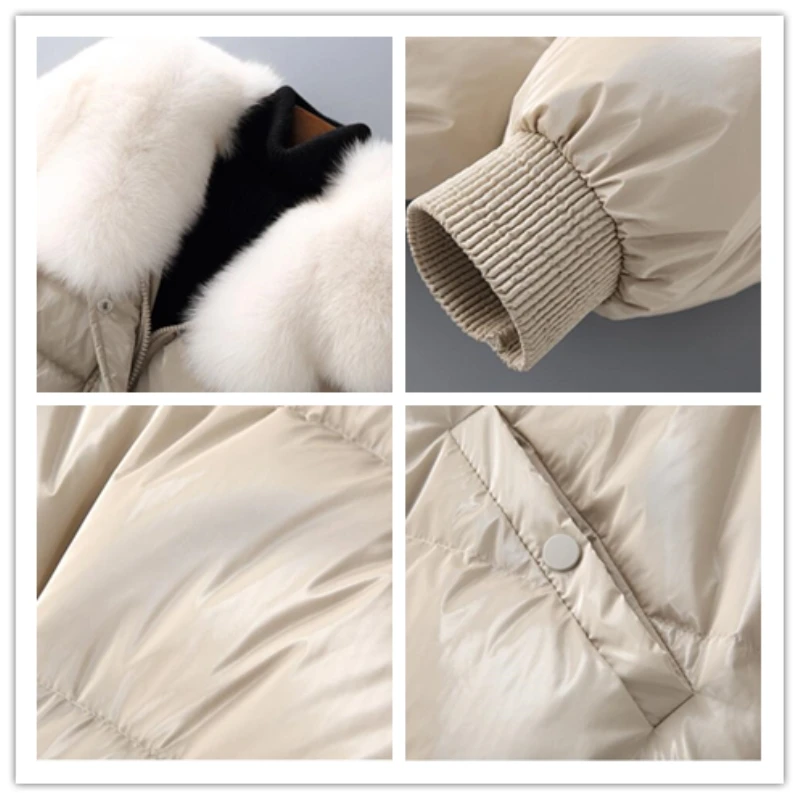 2018 New Winter Large Size Warm Short Women Down Jacket Fashion Treny Temperament Fur Colar Thicken Solid Duck Coat LF329 | Женская
