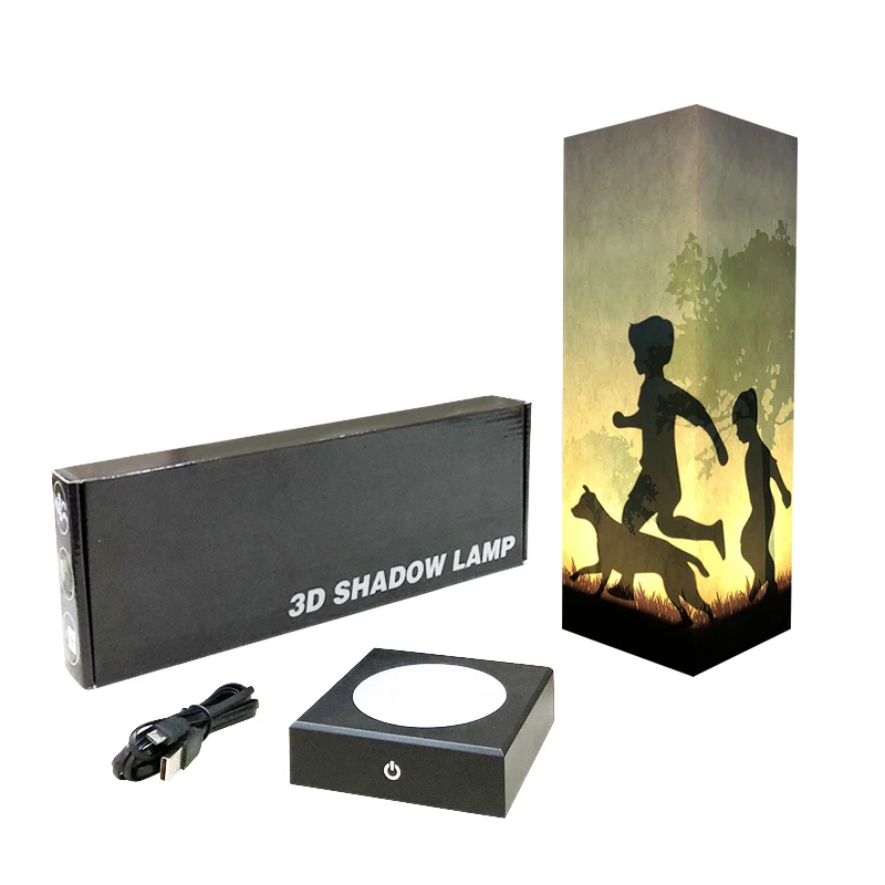 shadow bedroom table lamp dog boy kid room sleep aid light warm white touch sensor battery led lighting OEM gift IY303169-13 | Освещение