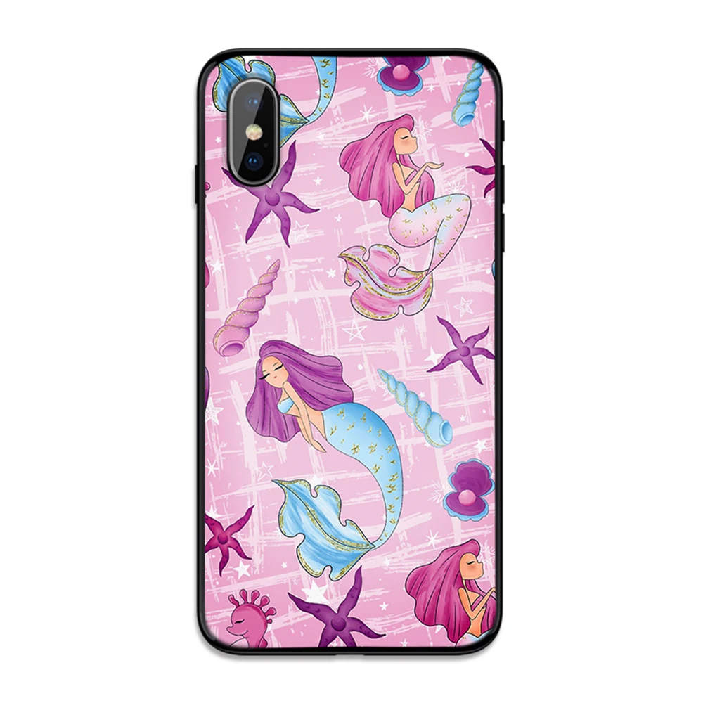 Пляж светится с русалочкой весы мягкая термополиуретановая крышка чехол для Apple