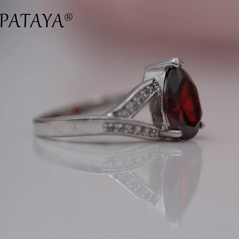 Новые наборы ювелирных изделий PATAYA кольцо с сережками из натурального белого