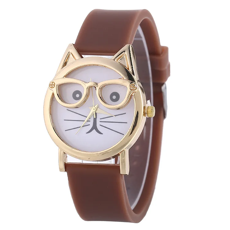 Милые силиконовые женские кварцевые наручные часы детские модные повседневные