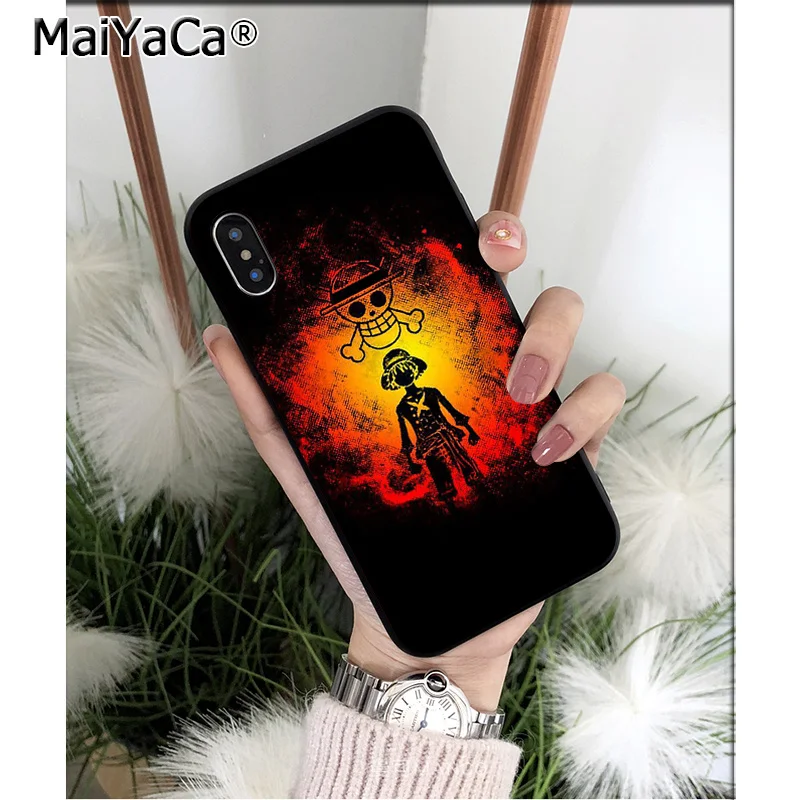 A2 MaiYaCa one piece Monkey D Луффи Зоро ТПУ мягкий черный чехол для телефона iPhone X XS MAX 6 6S 7 7plus 8 8Plus 5 5S XR - Цвет: A2