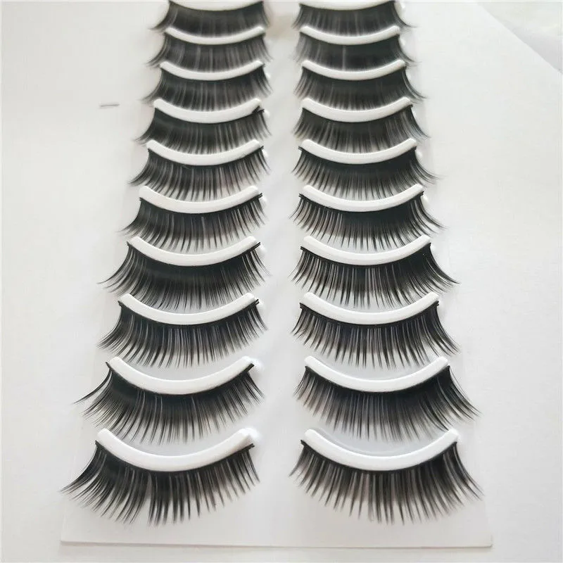 3D Натуральные Черные Накладные ресницы ручной работы Длинные для наращивания