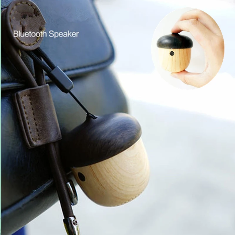 Новая портативная беспроводная мини Колонка Nut Design с Bluetooth милая деревянная