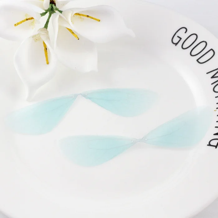 5 Light blue 20 шт. DIY шифоновые крылья стрекозы декоративные аксессуары для взрослых серьги ожерелье ручной работы товары для рукоделия орнамент материал - Цвет: 5 Light blue