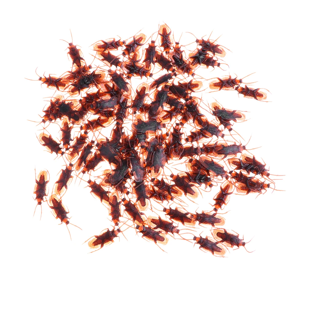 

100pcs Plastic Insects Animal Model Cockroach Display Model Party Bag Favor