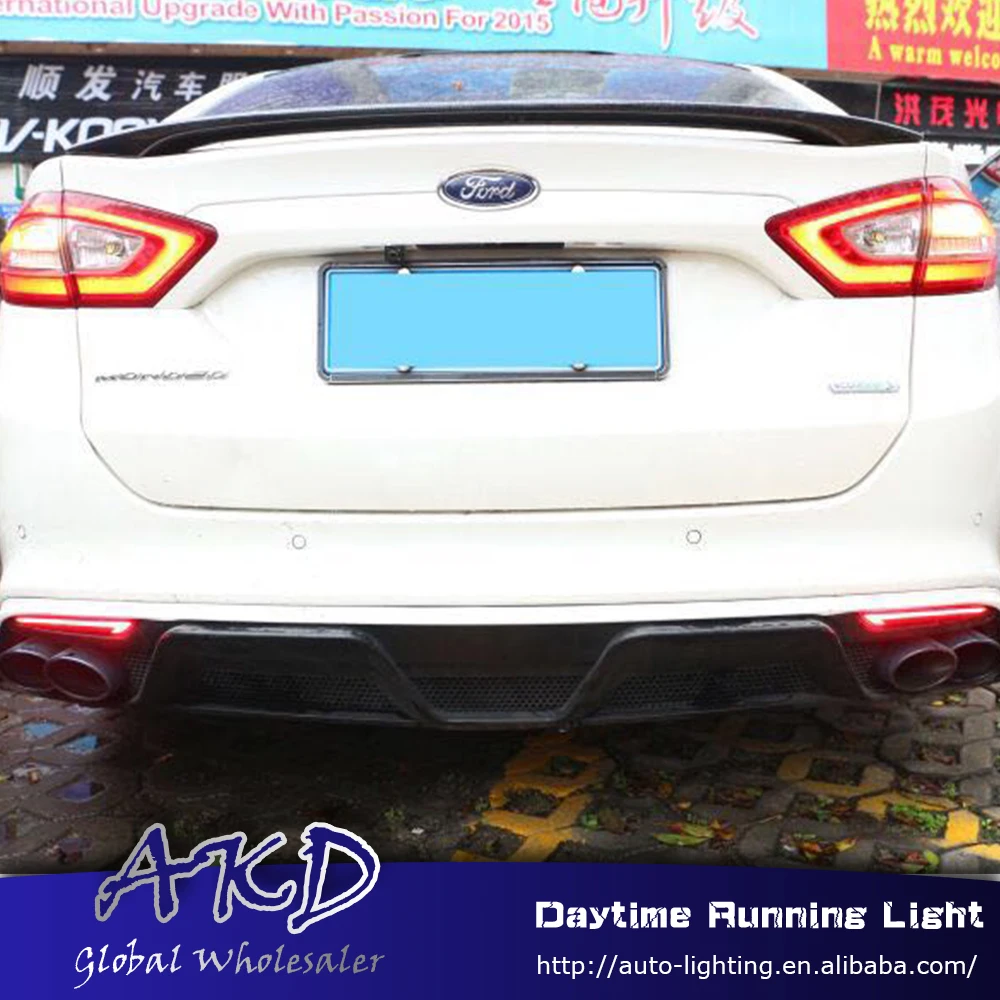 

AKD Car Styling for Ford Mondeo Fusion rear reflector for Fusion reflector rear bumper light DRL brake lamp +Rear Bumpe Reflect