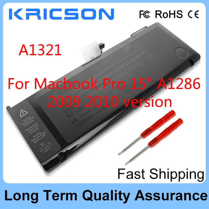A1321 ноутбука Батарея для Apple Macbook Pro 15 дюймов A1286(только для 2009 версии 2010), подходит MB985 MB986J/MC118 MB986