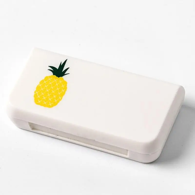 pineapple Мини милый 3 Сетчатый отсек для путешествий, коробка для таблеток, органайзер для таблеток, медицинский контейнер для таблеток, держатель, инструмент для здравоохранения - Цвет: pineapple